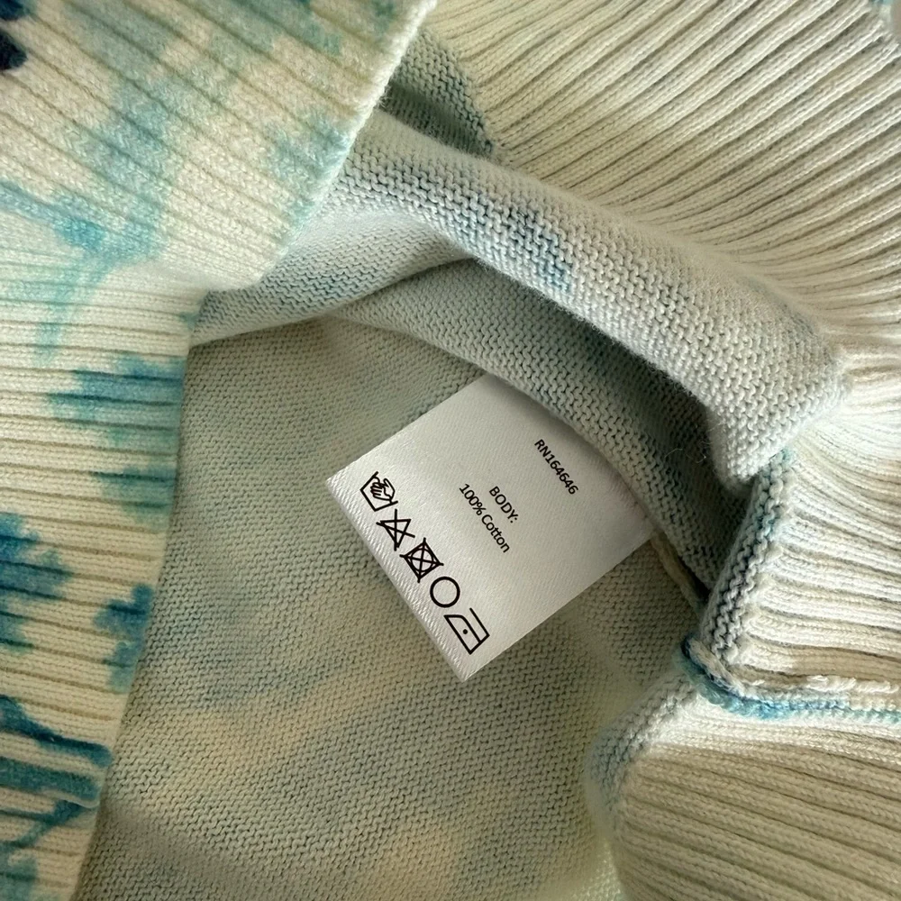 NWT Mestiza Phoebe Blue Toile Scenic Knit Sweater Storybook